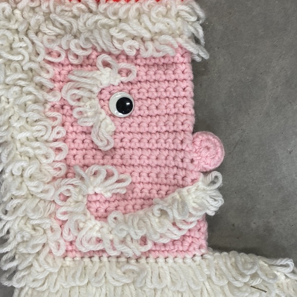 VINTAGE Knit Loopy Santa Stocking 1970’s - Picture 6 of 9